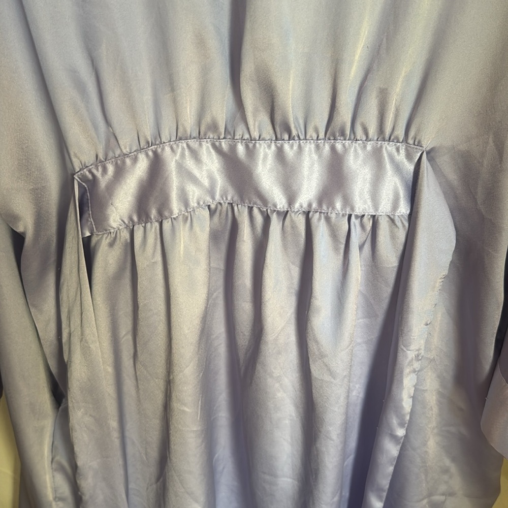 VICTORIA’S SECRET Vintage Lavender Short Kimono Robe w/ Built in Tie One Size - Picture 9 of 10